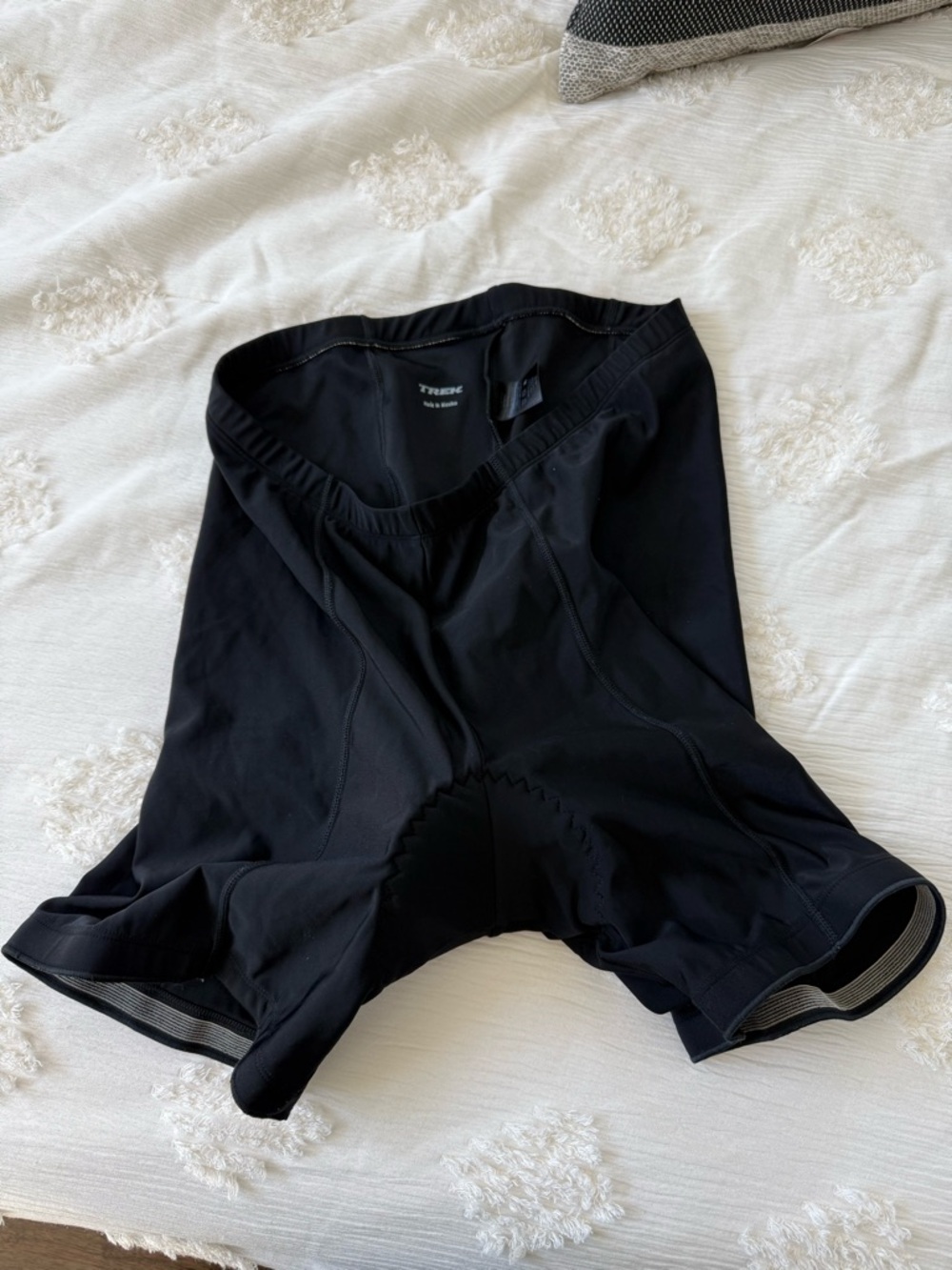 Women's Black Padded Bike Shorts with Elastic Waistband